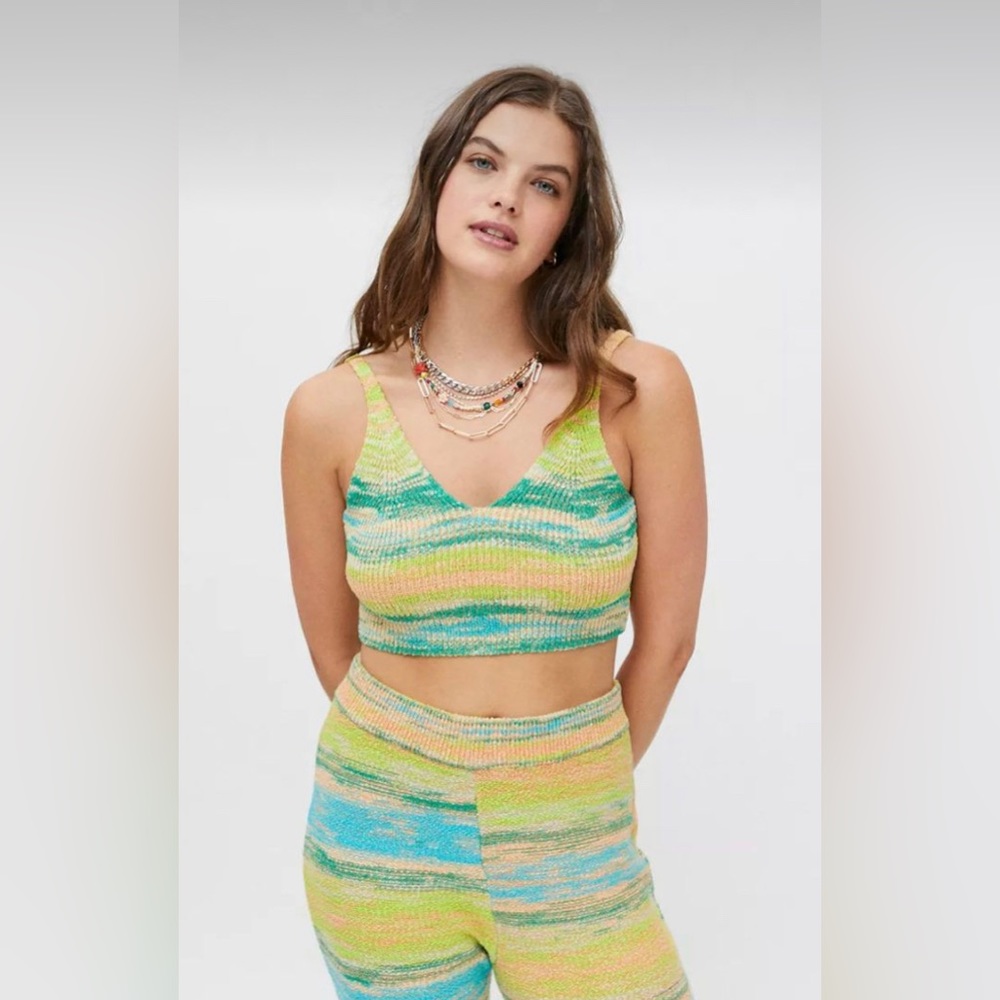 Urban Outfitters Dori Space-Dye Knit Cropped Tank Top size M
